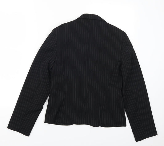 Dorothy Perkins Womens Black Striped Jacket Suit Jacket Size 10