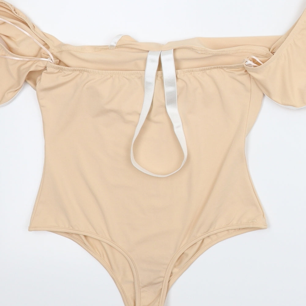 PRETTYLITTLETHING Womens Pink Leotard One-Piece Size 10