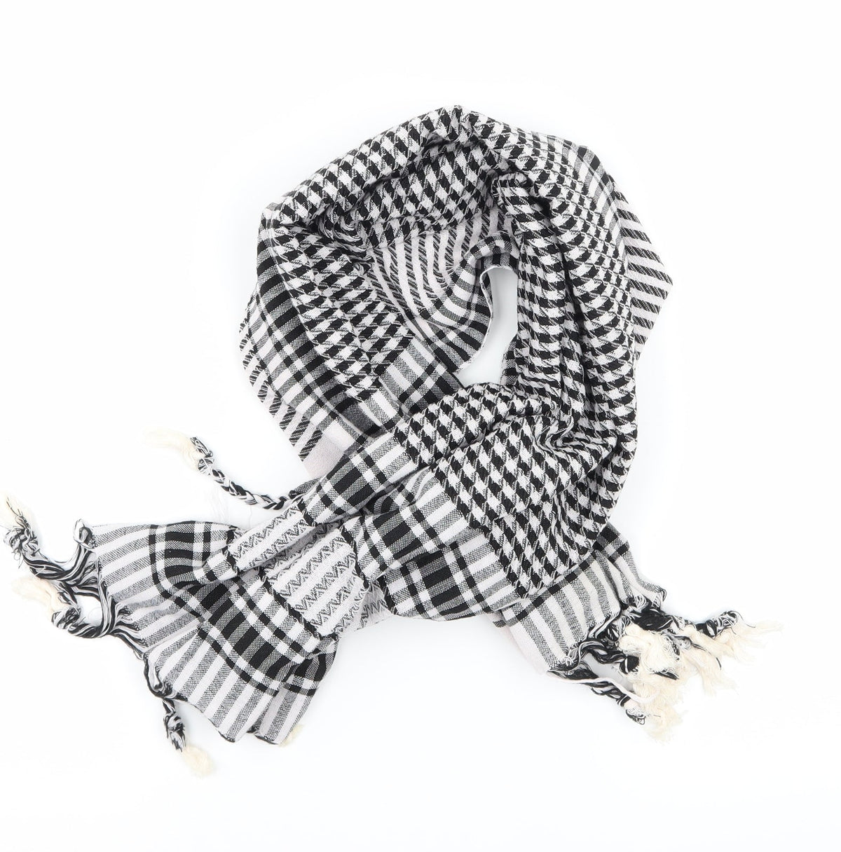 Preworn Womens Black Check Scarf