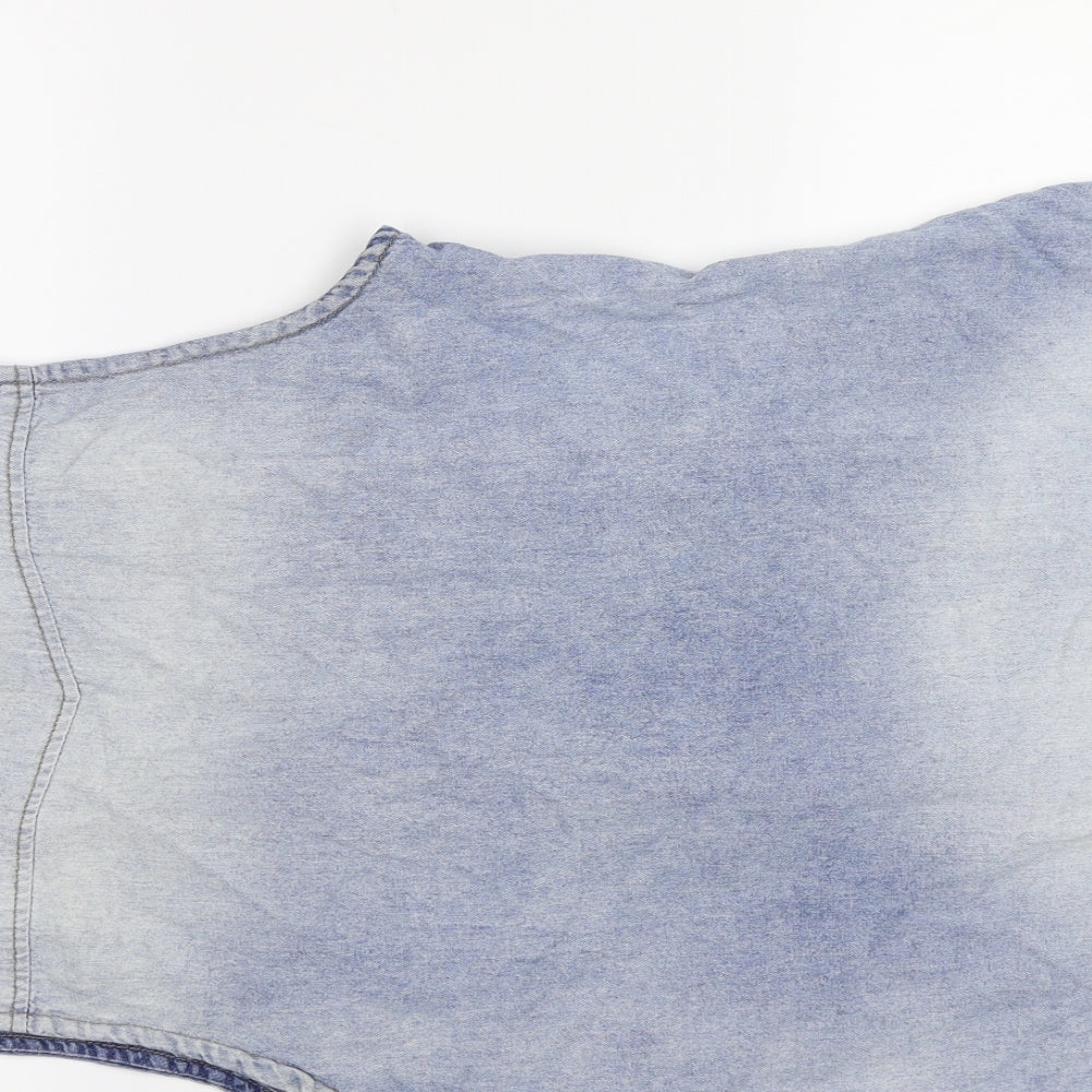 George Womens Blue Basic Blouse Size 10