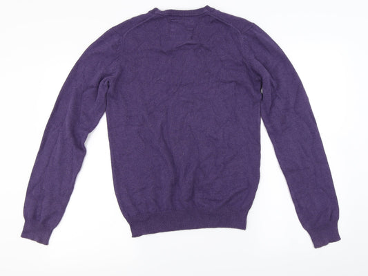 H&M Mens Purple Pullover Jumper Size S