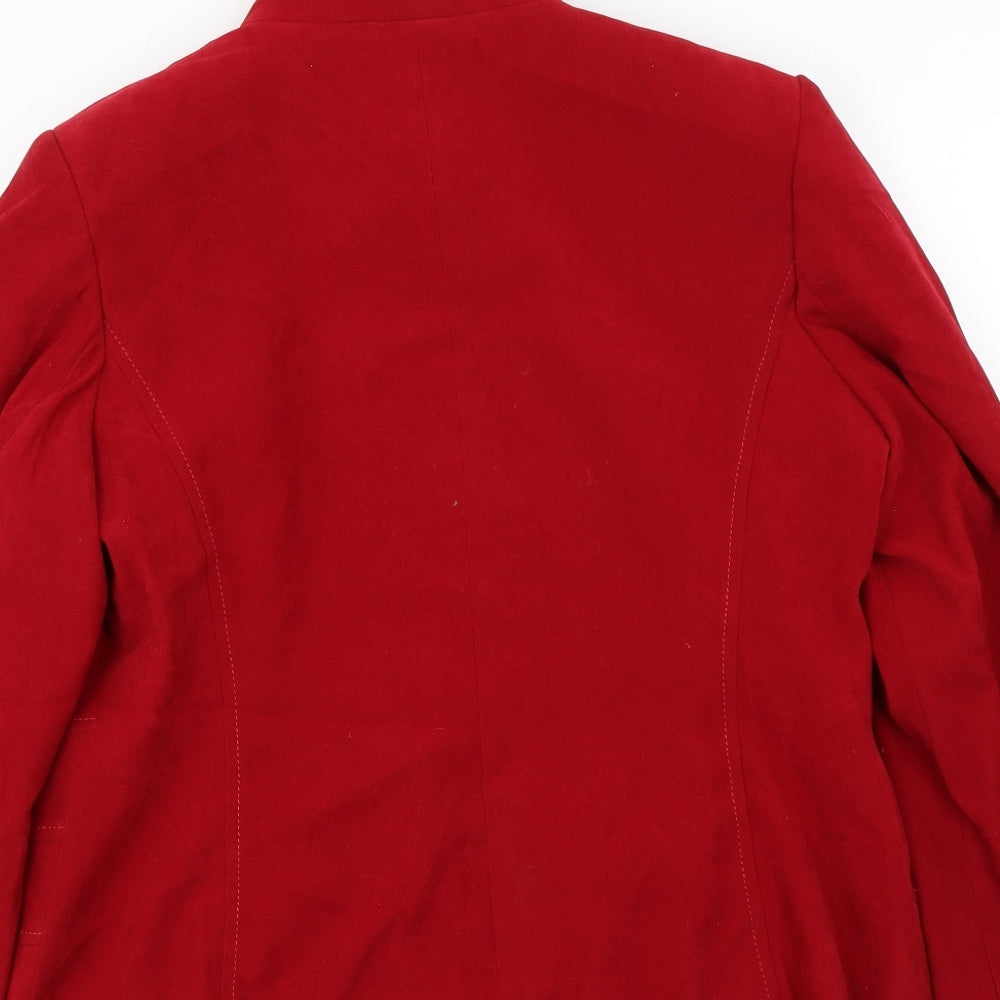 BM Womens Red Jacket Coat Size 14