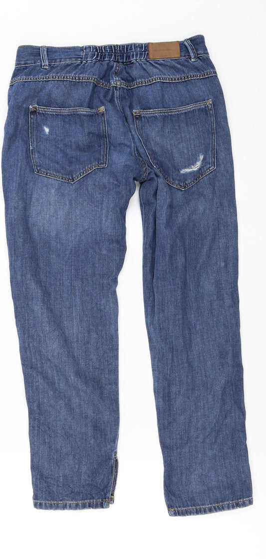 Zara Womens Blue Straight Jeans Size 28 in L24 in