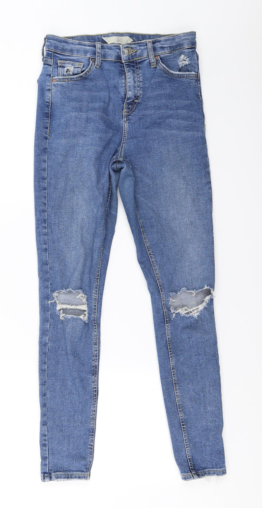 Womens UK Size 28 in Topshop Regular Fit Skinny Blue Jeans