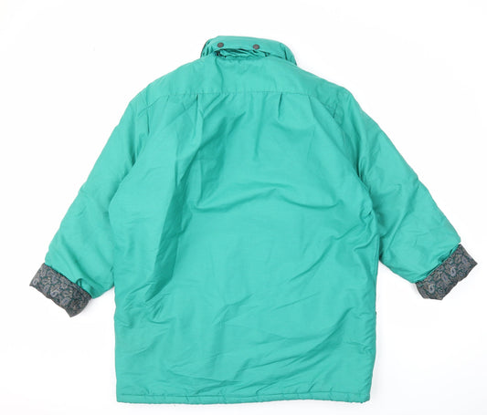 Preworn Womens Green Overcoat Coat Size 14