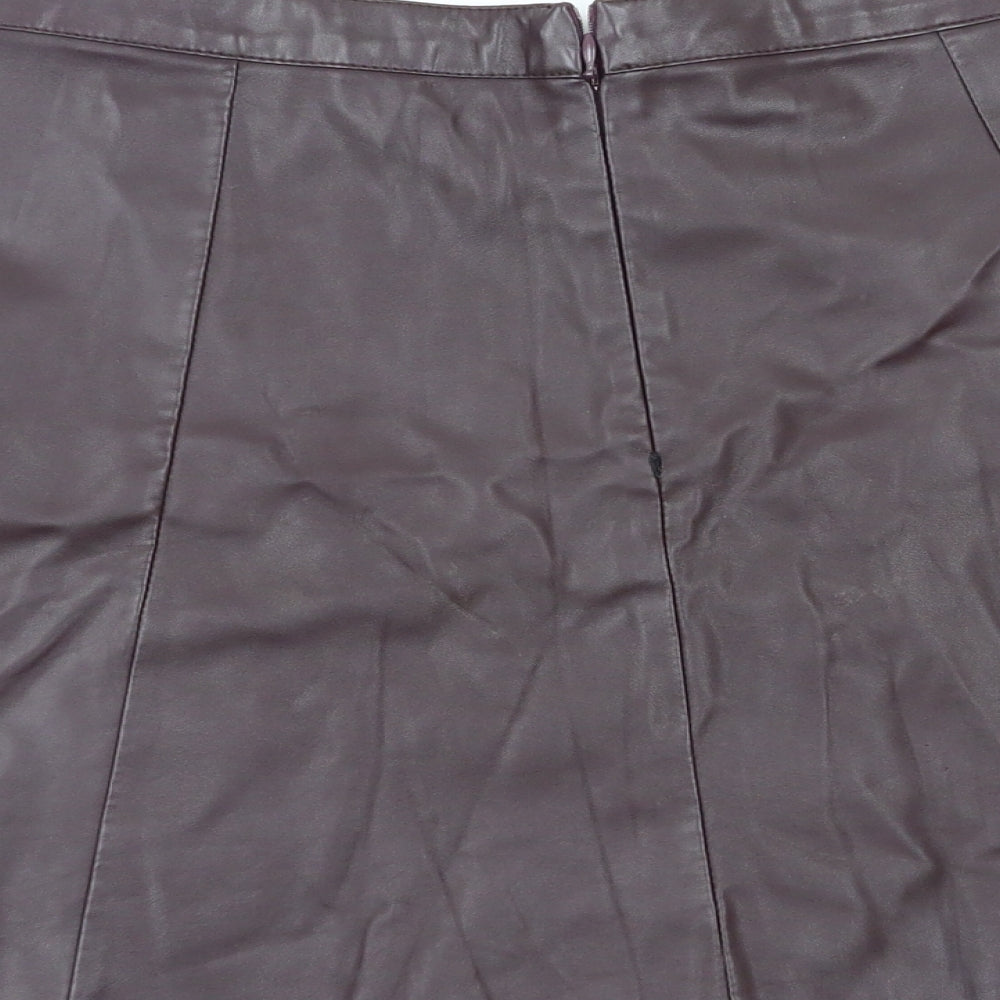 Miss Selfridge Womens Purple Flare Skirt Size 10