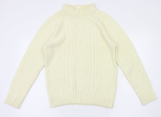 Preworn Womens Yellow Argyle/Diamond Pullover Jumper Size 14