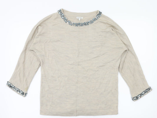 Part Two Womens Beige Basic T-Shirt Size S