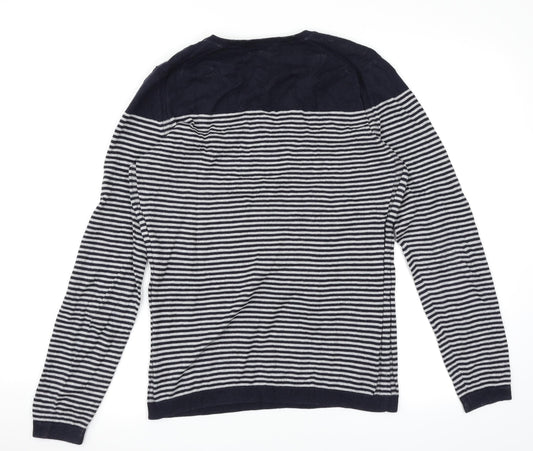 Gap Mens Black Striped Pullover Jumper Size XS