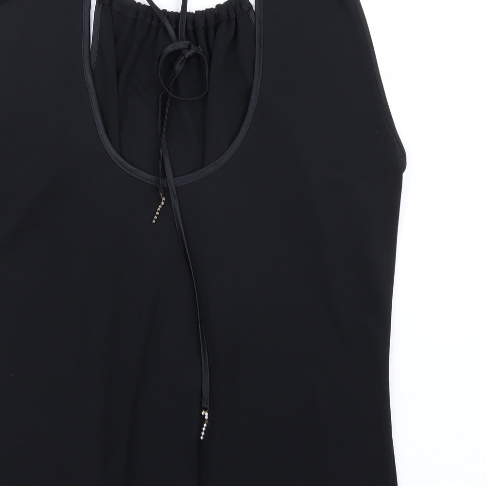 Womens UK Size 14 Marks and Spencer Black Basic T-Shirt