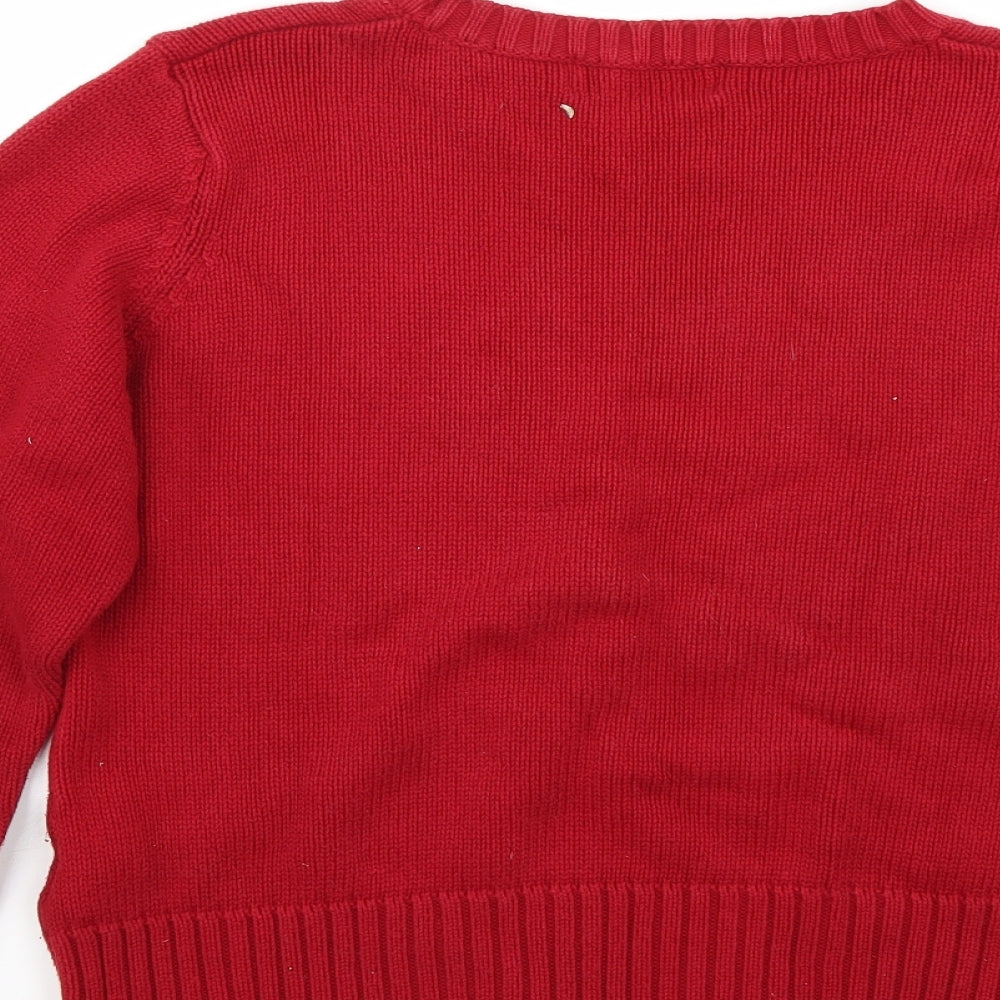 EWM Womens Red Pullover Jumper Size M