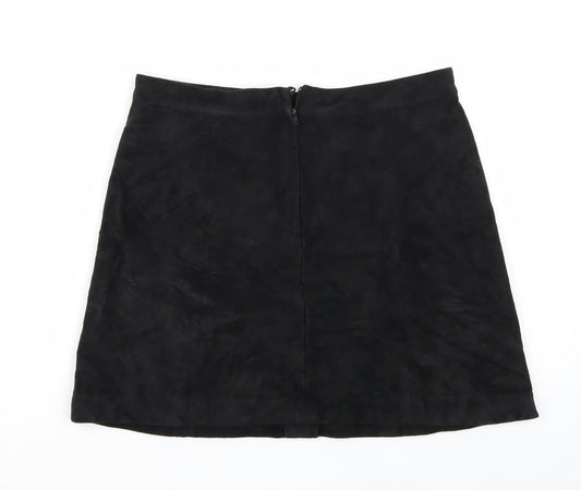 H&M Womens Black   A-Line Skirt Size 8