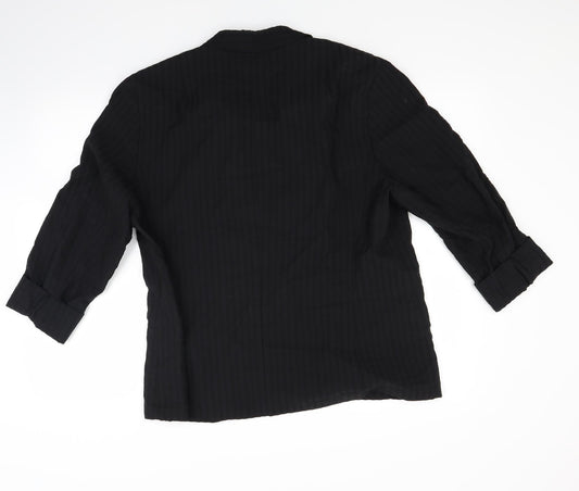 Lebek Womens Black Jacket Blazer Size 18