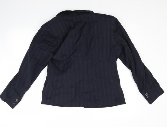 AMARANTO Womens Blue Jacket Coat Size 16