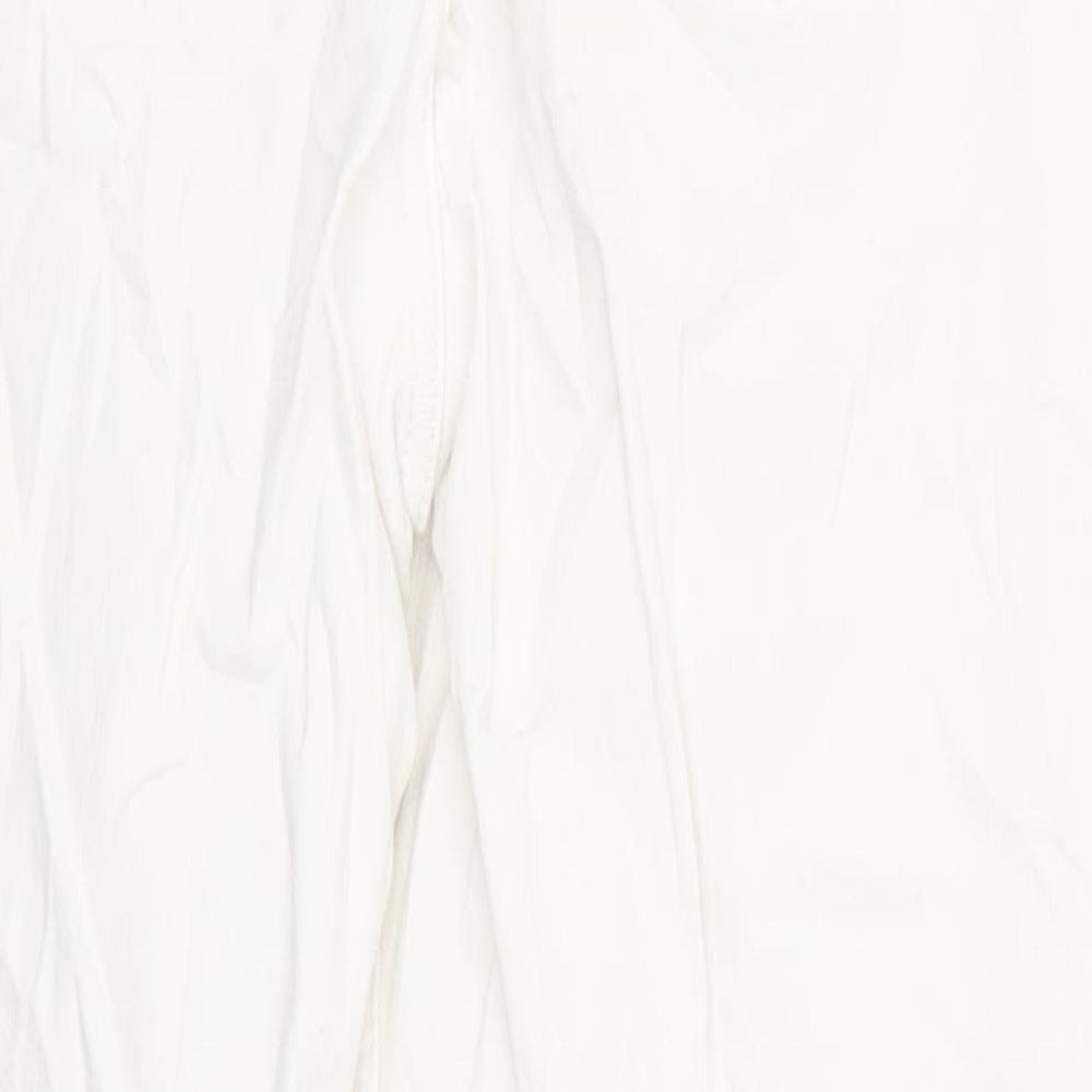 Womens UK Size 8 Marks and Spencer Regular Fit Straight White Jeans