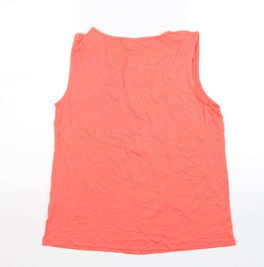 Womens UK Size 14 BHS Pink Basic Tank