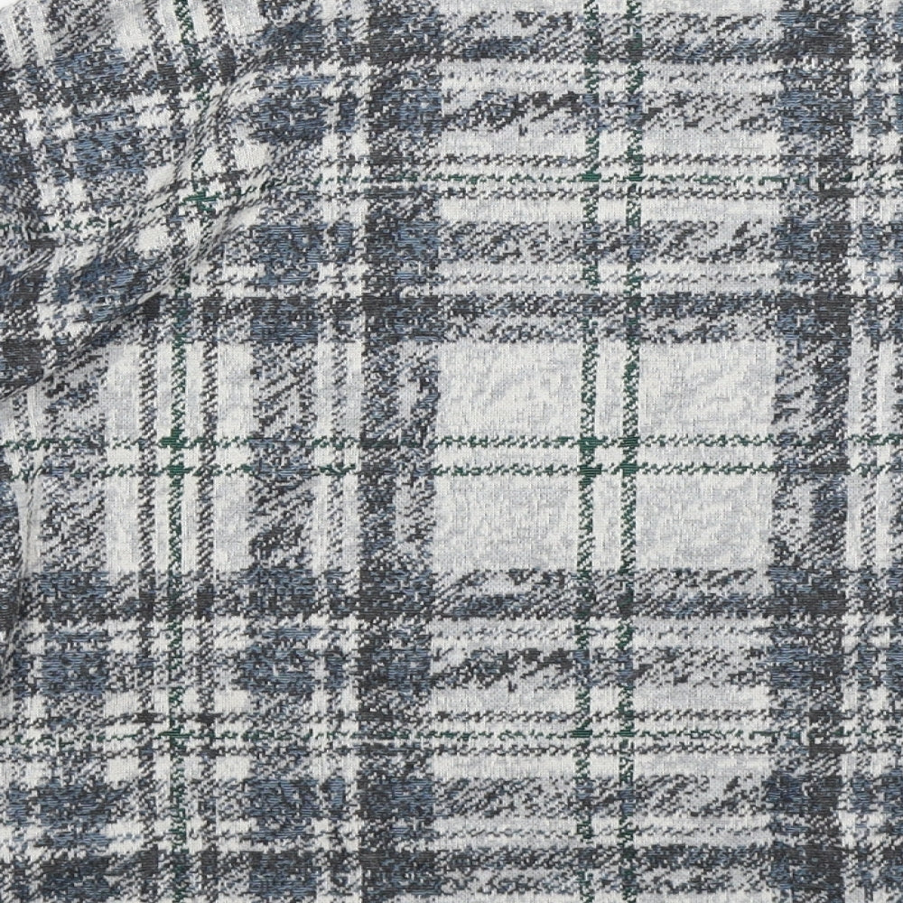 Tu Womens Grey Check Pullover Jumper Size 8