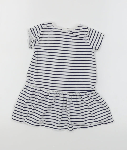 H&M Baby White Pinstripe A-Line Size 12 Months - Cloud Print