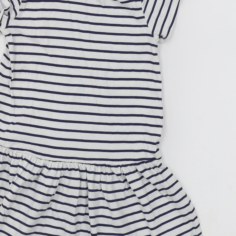 H&M Baby White Pinstripe A-Line Size 12 Months - Cloud Print