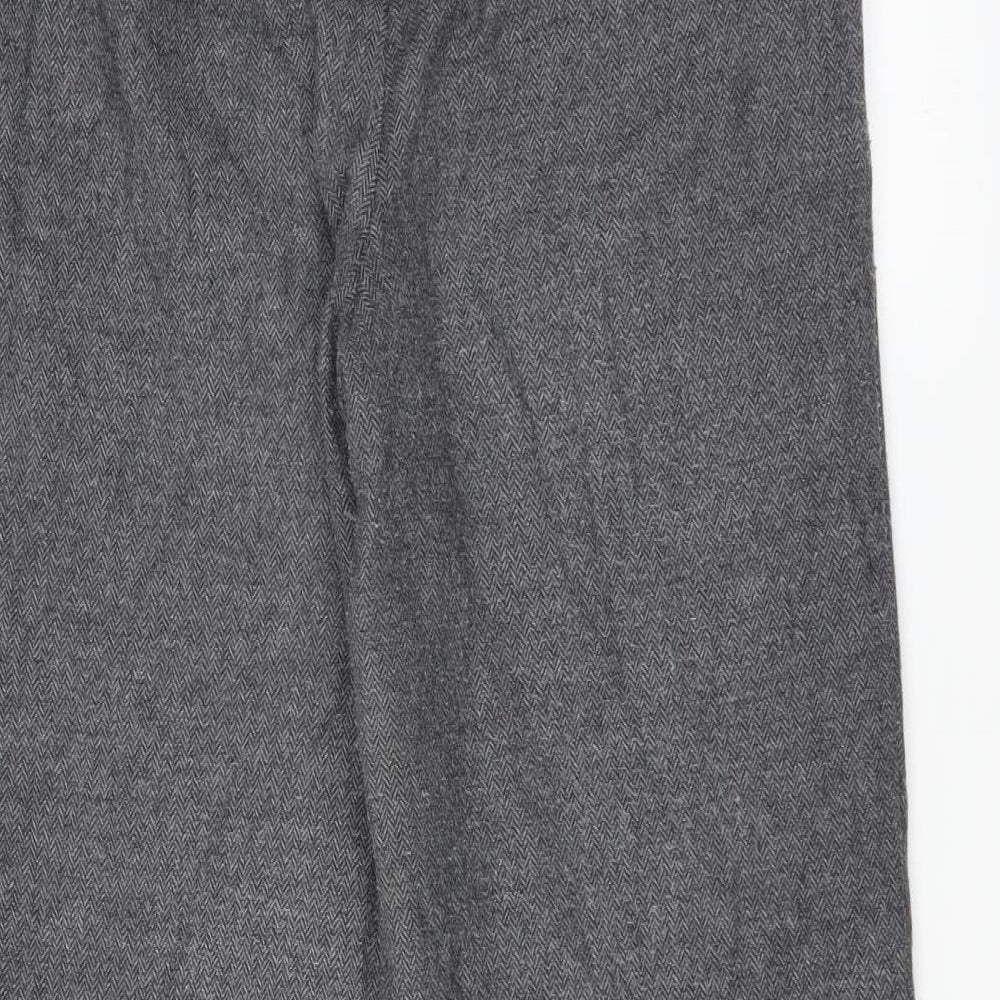 Womens UK Size 10 Marks and Spencer Regular Fit Dress Pants Grey Trousers