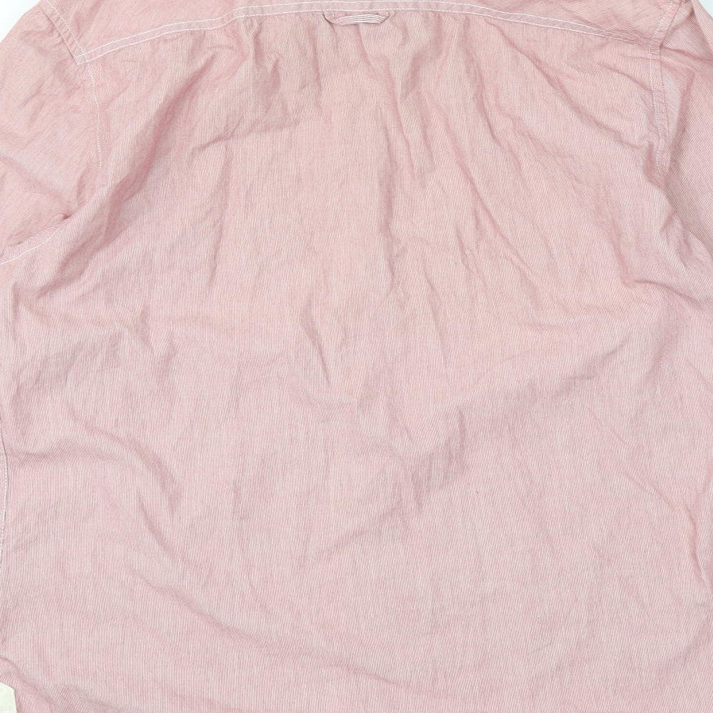 Mens UK Collar Size M Easy Smart Pink Dress Shirt
