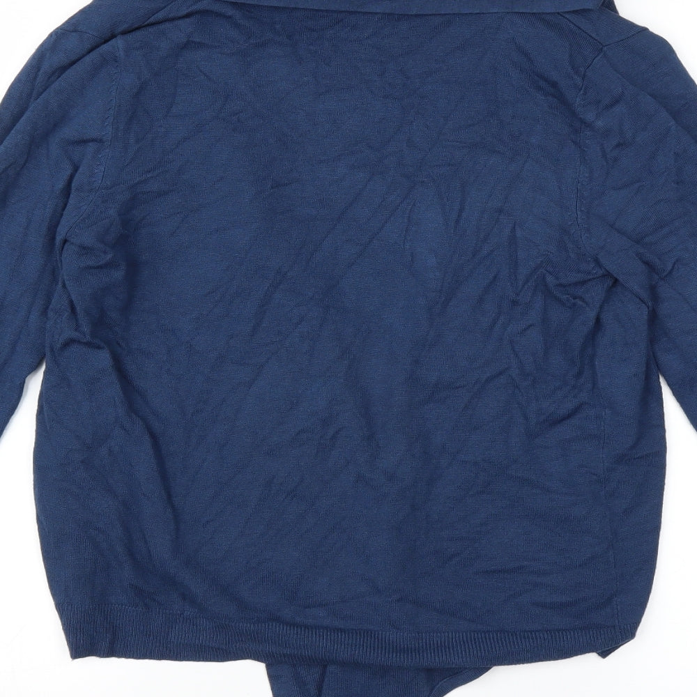 M&Co Womens Blue Cardigan Jumper Size S