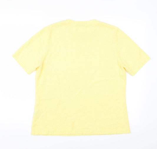 Damart Womens Yellow Basic T-Shirt Size M