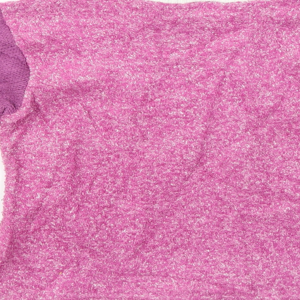 Preworn Girls Purple Pullover Jumper Size 11 Years
