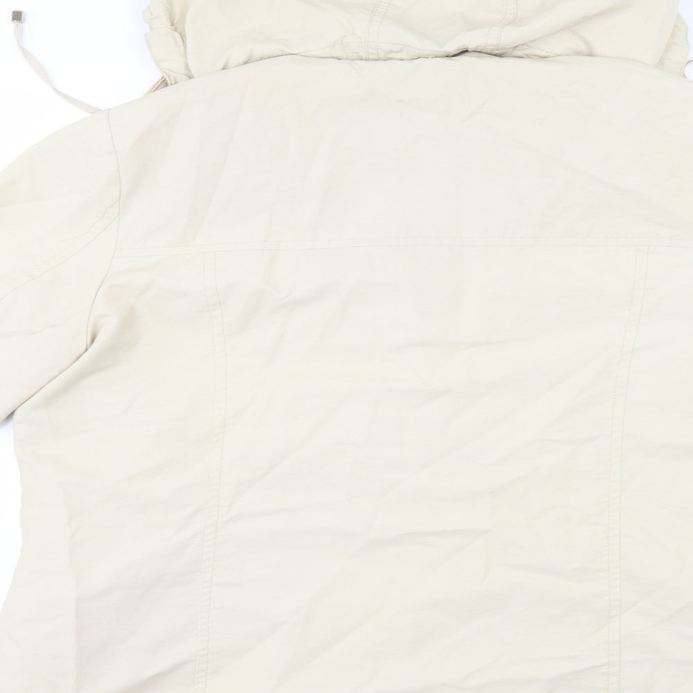 Classic Womens Beige Overcoat Coat Size 12