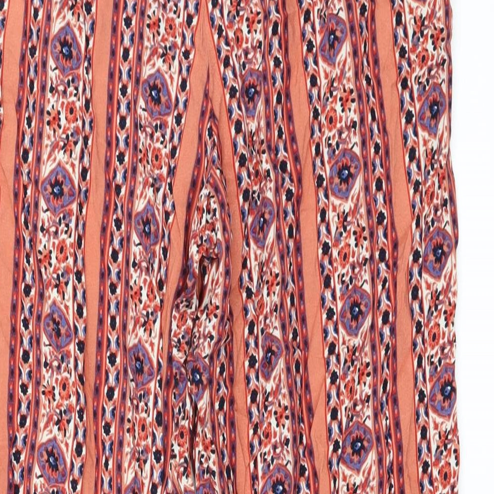 Primark Womens Red Harem Trousers Size 10 L24 in