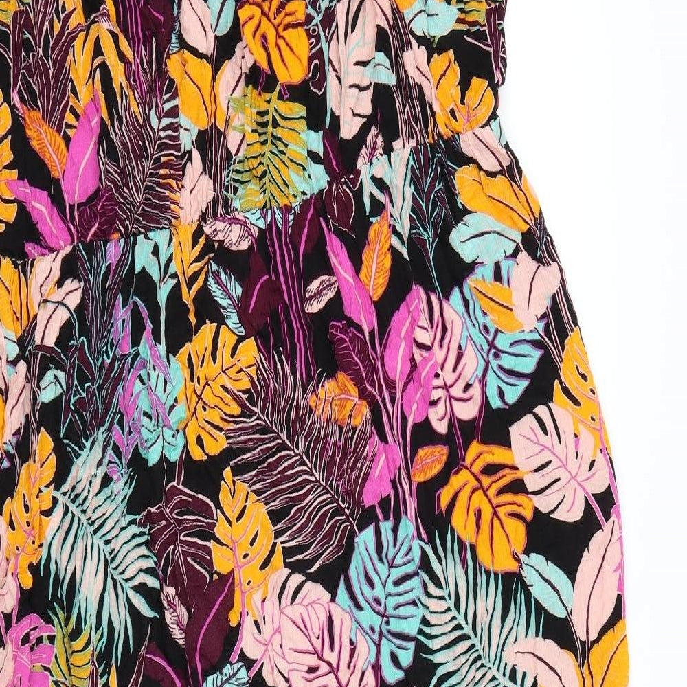 George Womens Black Floral Maxi Size 22