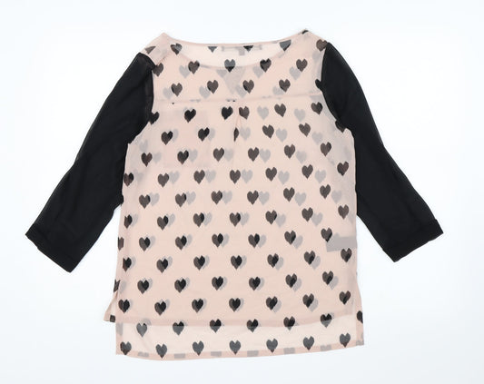 Womens UK Size 8 NEXT Pink Basic Blouse
