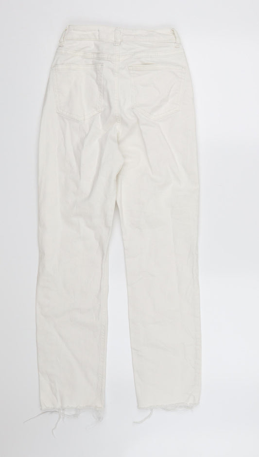 Denim CO. Womens White Denim Mom Jeans Size 4 L24 in