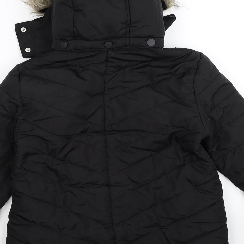 Avenue Womens Black Quilted Jacket Size 8