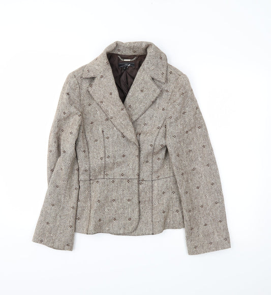 mng Womens Brown Jacket Blazer Size 12