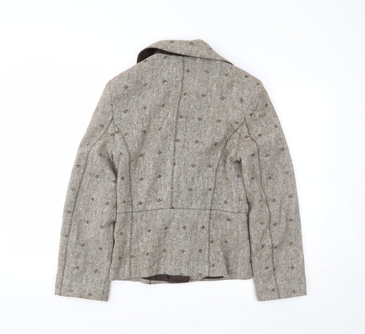 mng Womens Brown Jacket Blazer Size 12