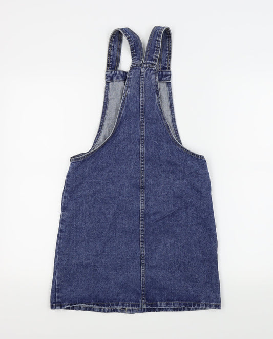 Denim & Co. Womens Blue Pinafore/Dungaree Dress Size 6