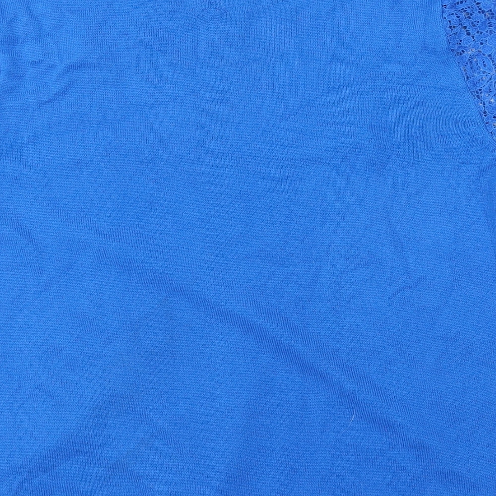 M&S Womens Blue Basic T-Shirt Size 10