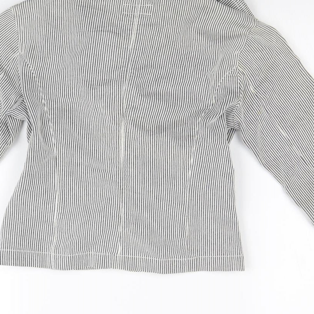 Womens UK Size 8 Moto Blue Jacket