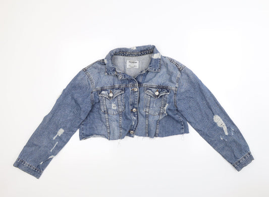 Womens UK Size 10 Pull & Bear Blue Jacket