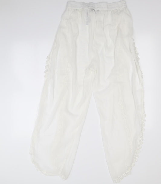 Boohoo Womens White Trousers Size XL L30 in