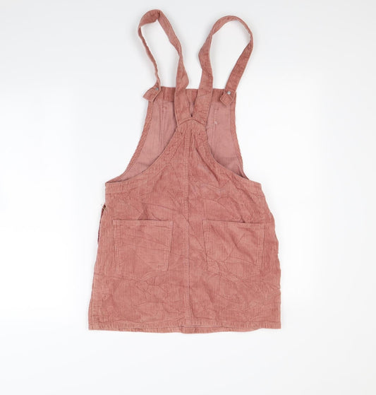 FOREVER 21 Womens Pink Corduroy Pinafore/Dungaree Dress Size S