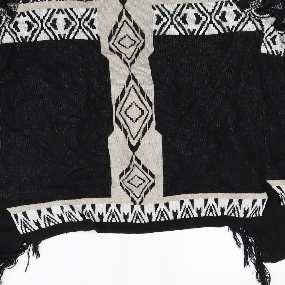 Koton Womens Black Striped Cardigan Jumper Size L