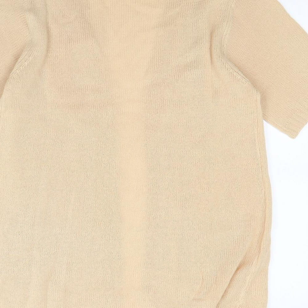 Preworn Womens Beige Cardigan Jumper Size S