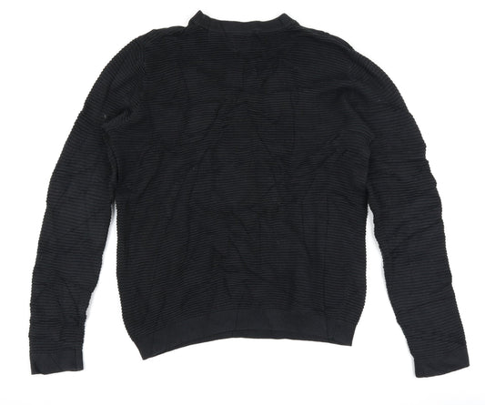 Topman Mens Black Pullover Jumper Size S
