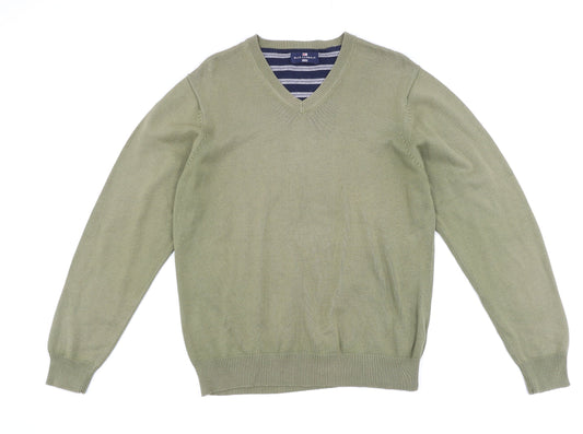 Mens UK Size S Blue Harbour Green Pullover Jumper