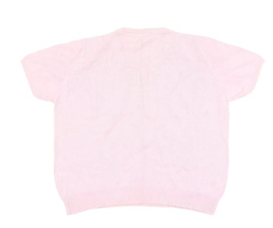 EWM Womens Pink Basic T-Shirt Size L