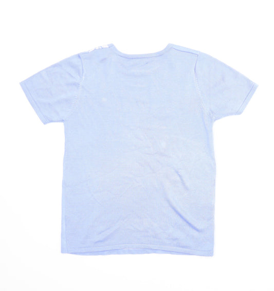 Womens UK Size S Casamia Blue Basic Blouse