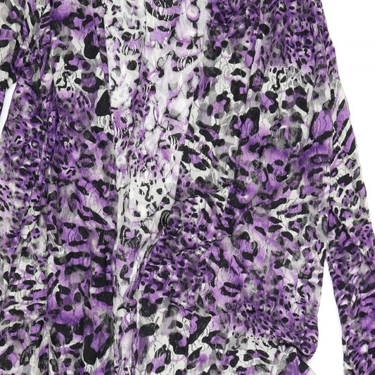 Womens UK Size M Preworn Purple Kimono Blouse