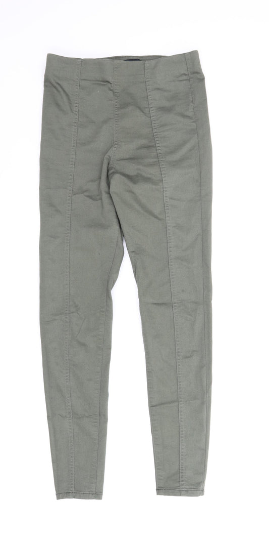 Womens UK Size 8 F&F Regular Fit Carpenter Green Trousers